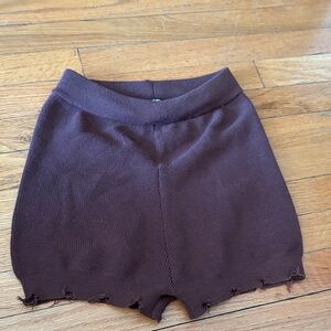 Princess Polly Chocolate High Waist Knit Shorts
